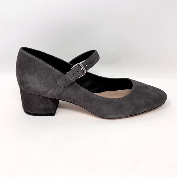 Via Spiga Womens Gray Suede Leather 'Alana' Mary Jane Heel Size 8.5 NEW - Picture 2 of 10